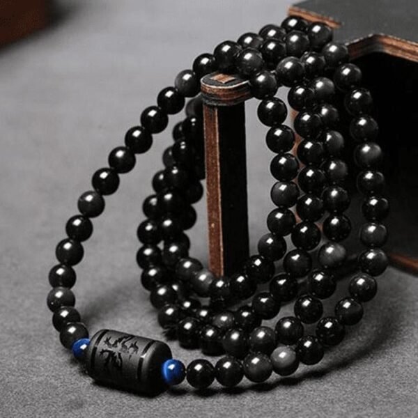 DragonandPhoenixObsidianBraceletWrap-InspireHonestyandEternalLove4.jpg Dragon and Phoenix Obsidian Bracelet Wrap – Inspire Honesty and Eternal Love