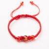 Natural Red Agate Zodiac Lucky Rope Bracelet | Handmade Red String Bracelet for Good Fortune & Protection (0–23cm)