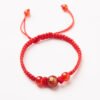Natural Red Agate Zodiac Lucky Rope Bracelet | Handmade Red String Bracelet for Good Fortune & Protection (0–23cm)