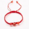 Natural Red Agate Zodiac Lucky Rope Bracelet | Handmade Red String Bracelet for Good Fortune & Protection (0–23cm)