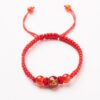 Natural Red Agate Zodiac Lucky Rope Bracelet | Handmade Red String Bracelet for Good Fortune & Protection (0–23cm)