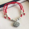 buddhaobject Vintage Ethnic Red Rope Bell Bracelet-antique silver single lock Vintage Ethnic Red Rope Bell Bracelet | Handmade Tibetan Silver Lucky Charm Anklet for Couples & Women