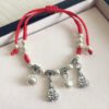 buddhaobject Vintage Ethnic Red Rope Bell Bracelet-guanyin Vintage Ethnic Red Rope Bell Bracelet | Handmade Tibetan Silver Lucky Charm Anklet for Couples & Women