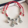 buddhaobject Vintage Ethnic Red Rope Bell Bracelet-maitreya buddha Vintage Ethnic Red Rope Bell Bracelet | Handmade Tibetan Silver Lucky Charm Anklet for Couples & Women