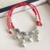buddhaobject Vintage Ethnic Red Rope Bell Bracelet-peanut Vintage Ethnic Red Rope Bell Bracelet | Handmade Tibetan Silver Lucky Charm Anklet for Couples & Women