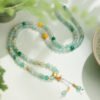 buddhaobject-African Jade 108 Beads Necklace with Vajra Pendant-1 Handcrafted African Jade Necklace with Vajra Pendant and Amber Beads – 108 Beads Elegant Women’s Necklace