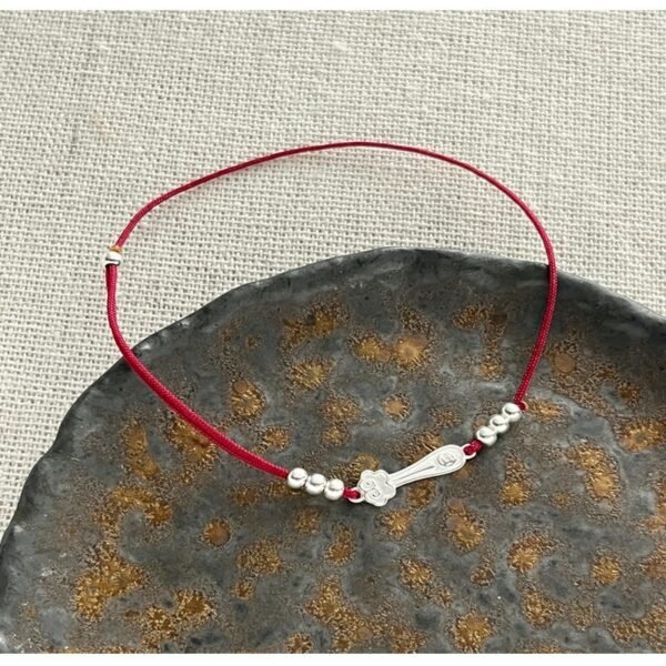 buddhaobject-925 Sterling Silver Ruyi Red String Bracelet-3 925 Sterling Silver Ruyi Red String Bracelet – Lucky Charm for Peace & Love
