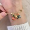 buddhaobject-Cloisonné Golden Beast Trio Bracelet-1 Cloisonné Golden Beast Family Trio Chinese Style Bracelet