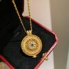 Full Crystal Ruby Rose Compass Necklace – Chinese Vintage Style