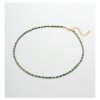 buddhaobject-Vintage Malachite Bead Necklace Vintage Malachite Bead Necklace – Minimalist Gold Accent Collar Chain
