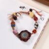 Tibetan Agate Dzi Bracelet – Handmade Prosperity & Protection Beads