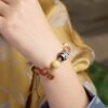 Tibetan Agate Dzi Bracelet – Handmade Prosperity & Protection Beads