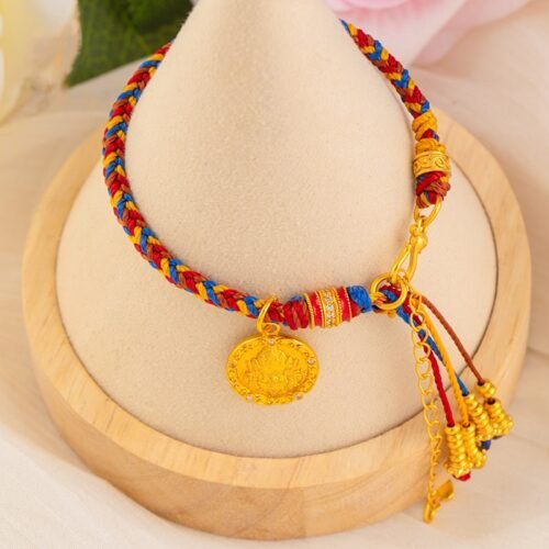 Yellow Wealth Deity Sand Gold Bracelet