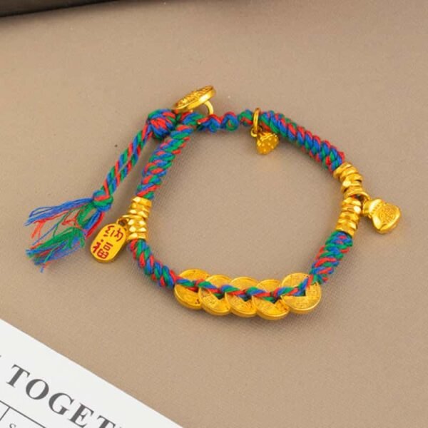 Five Emperor Coins Lucky Wealth Bracelet