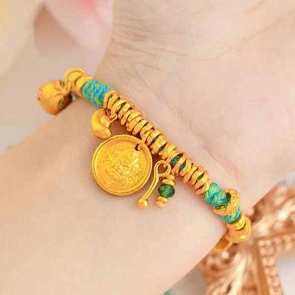 Golden Wealth Deity Knot Bracelet