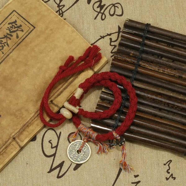 Mountain Ghost Coin Tibetan Red String Protection Bracelet