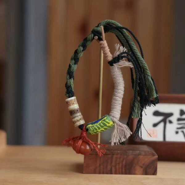 Tibetan Bone Bead Gourd Handwoven Bracelet