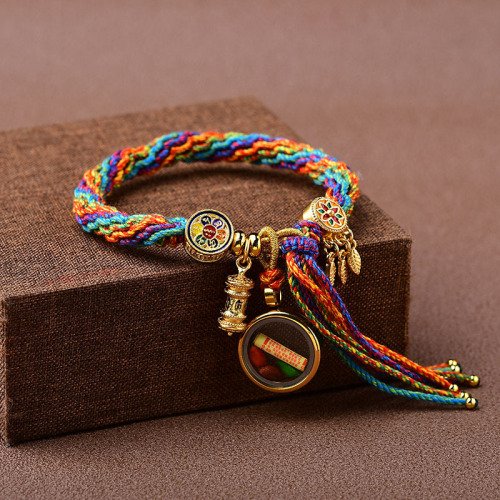 buddhaobject-Tibetan Five-Color Samsara Knot Bracelet-1 Tibetan Five-Color Samsara Knot Bracelet