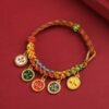 buddhaobject-Tibetan Five Wealth Gods Lucky Knot Bracelet-2 Tibetan Five Wealth Gods Lucky Knot Bracelet