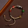 Tibetan Hand-Braided Agate Dzi Bead Protection Bracelet