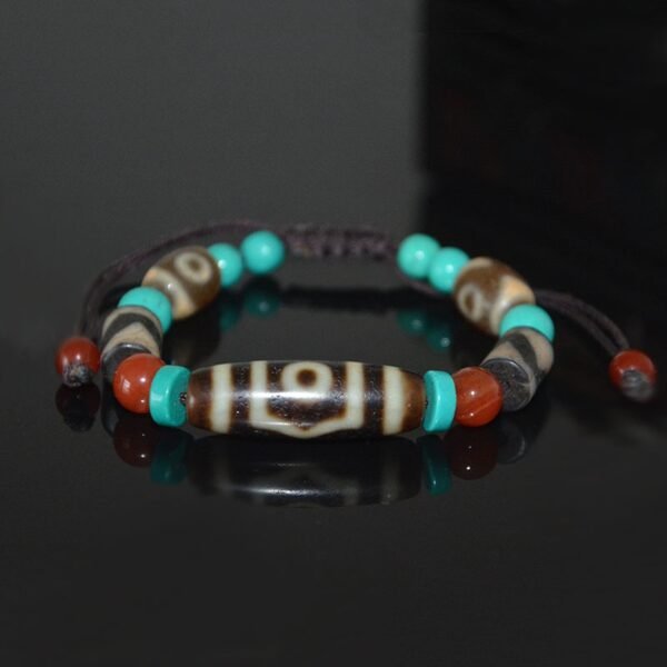 Tibetan Three-Eye Dzi Agate Bracelet