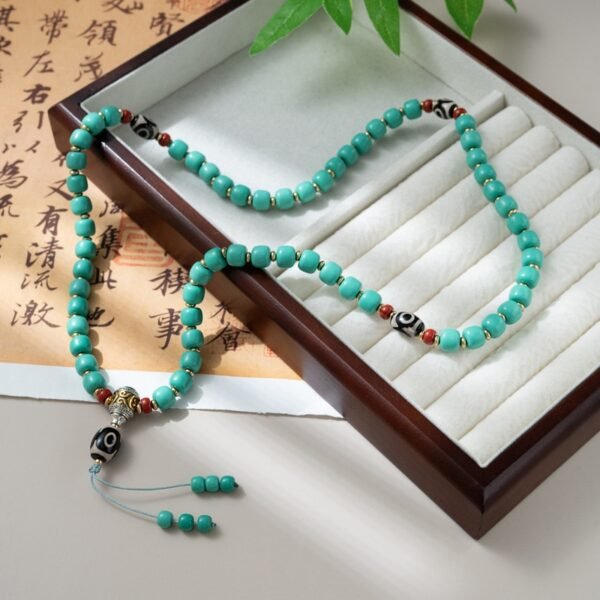 buddhaobject-Tibetan Turquoise Prayer Beads Necklace & Multi-Wrap Bracelet Tibetan Turquoise Prayer Beads Necklace & Multi-Wrap Bracelet