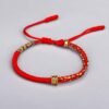 Tibetan Vajra Knot Red String Mantra Bracelet