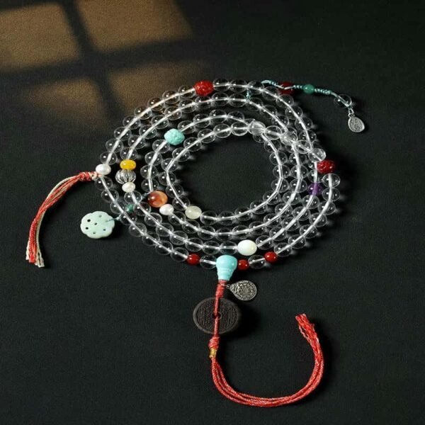 buddhaobject-Tibetan White Quartz 108 Mala Protection Bracelet-1 Tibetan White Quartz 108 Mala Protection Bracelet