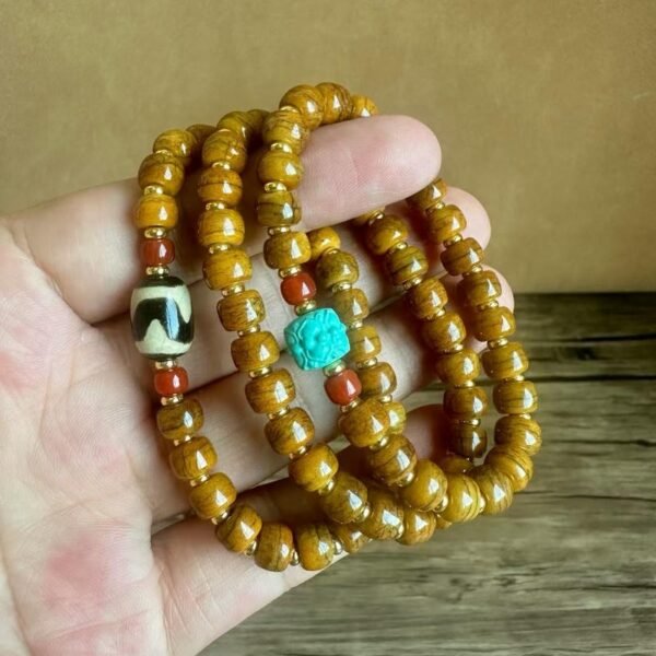 Tibetan Yak Bone Prayer Bead Bracelet